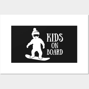 kids on board Posters and Art